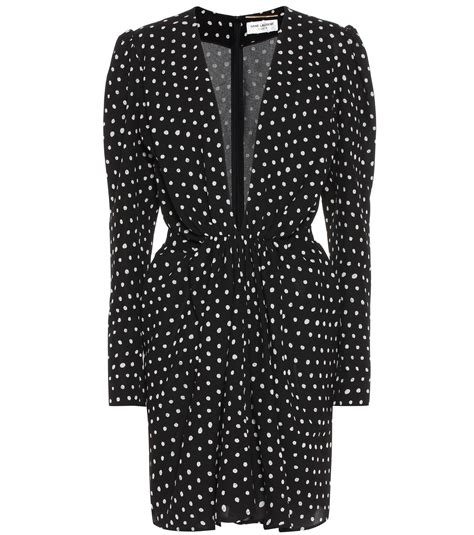 abito a pois yves saint laurent|Abbigliamento da donna SAINT LAURENT .